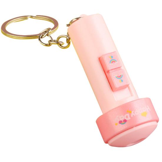 Mini Flashlight Keychain Cute Toy Flashlight Small Portable Flashlights for Kids Candy Colors Cat Toy Portable Keychain Gift