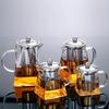Vanshi High-Temp Glass Teapot with Stainless Steel Filter and Anti-Scald Design - Ideal for Kung Fu Tea