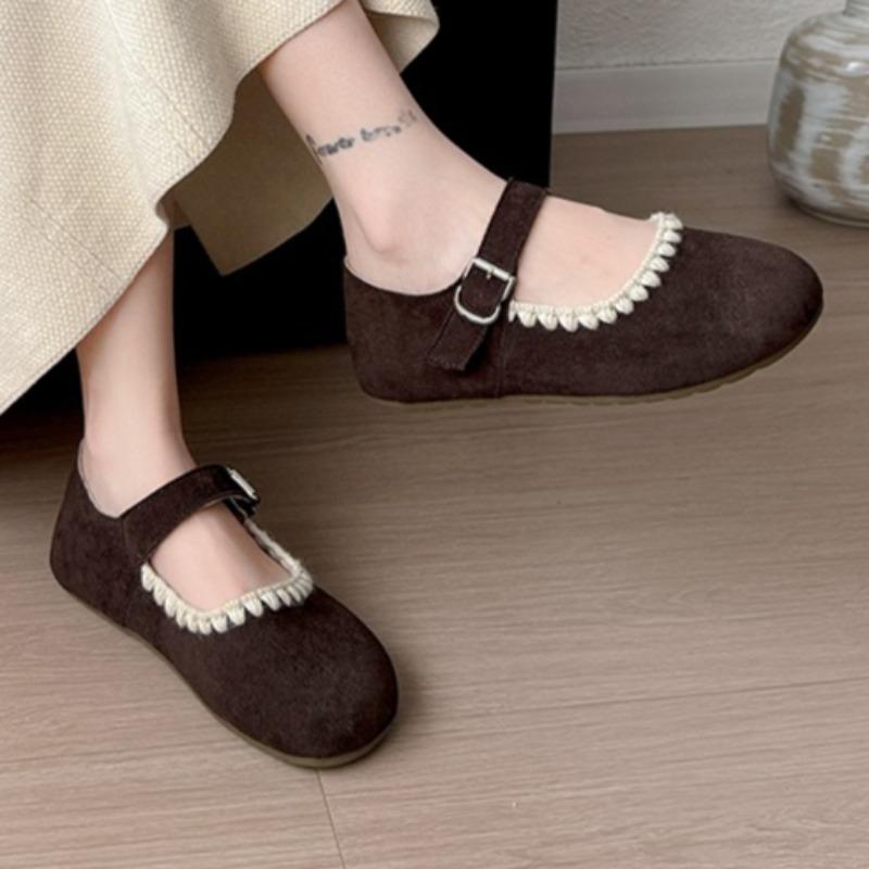 Fashion Flats Women Shallow Loafers Shoes Fashion Suede Autumn Casual Sneakers 2025 Designer Elegant Shoes New Trends Mujer Zapatillas