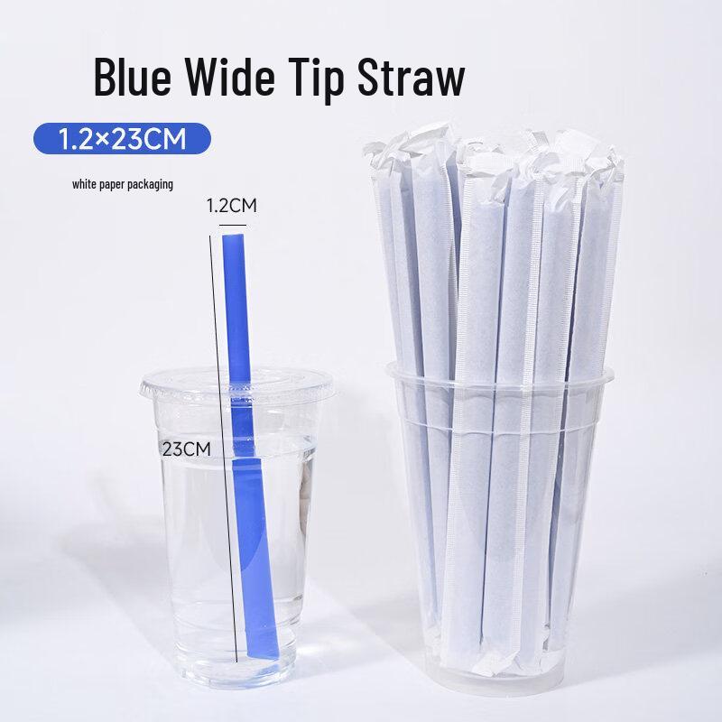

Ruhan High-Temperature Disposable Blue & White Paper Straws