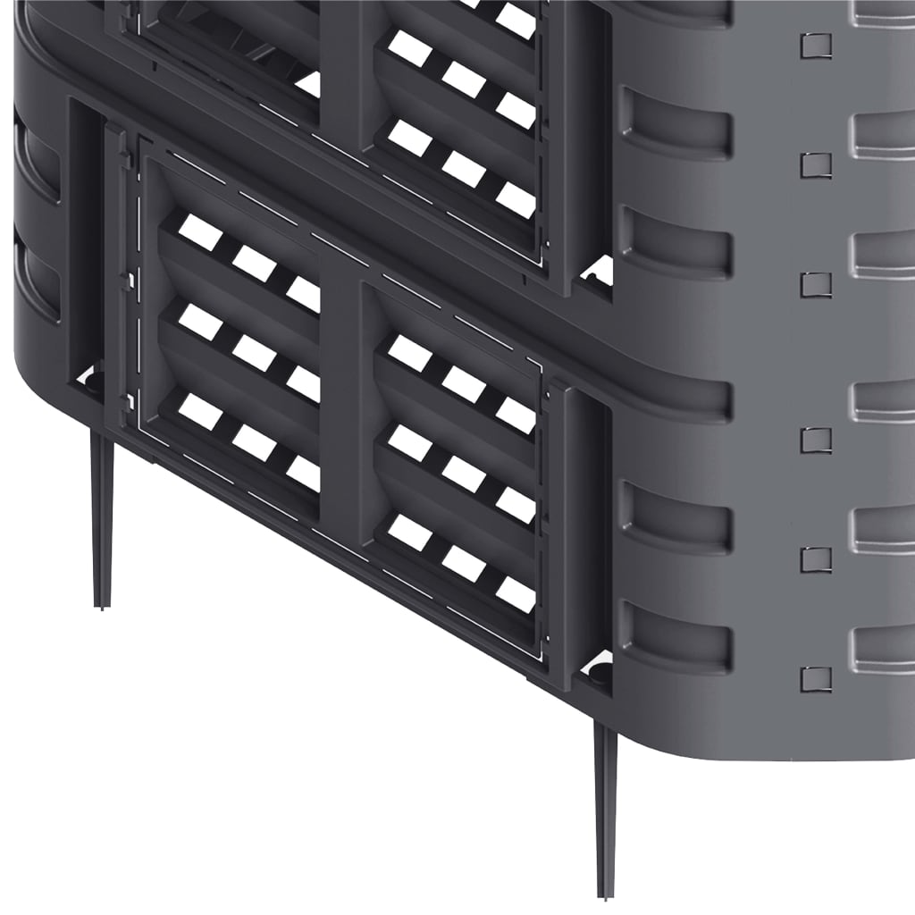 Vidaxl Kompostownik Ogrodowy, Czarny, 93,3X93,3X80 Cm, 480 L