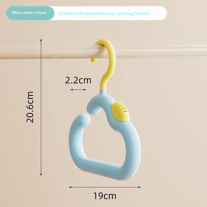 Rotatable Hat Storage Clothes Hanger Multi-Function Hook Home Use Plastic Coat Hanger Adult Closet Storage Cloud Shaped Hooks