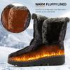 Women's Waterproof Velcro Snow Boots, Size 44, Casual Warm Winter Footwear
