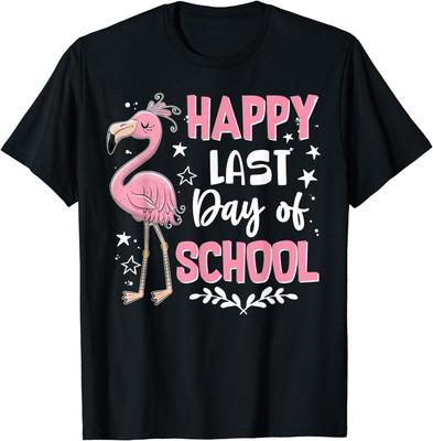 Happy Last Day Of School Flamingo Student Teacher Gift Unisex T-Shirt