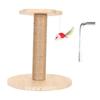 Cat Scratching Post Claw Grinding Abrasion Resistant Safe Stable Kitten Sisal Scratch Post With Interactive Toy For Pet Supplies