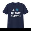 I Love Elliott Smith Album Music Retro Black T Shirt Perfect for Fans vintage Washed Versatile Stretched Comfortable