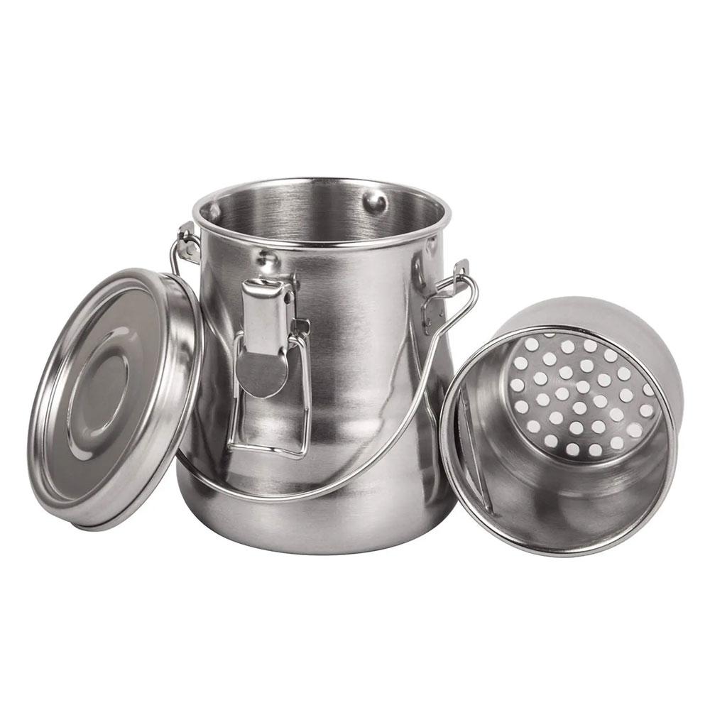 Oil painting brush washer stainless steel oil pot with removable porous filter sealed stainless steel paint brush cleaner