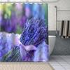 Purple Lavender Printed Shower Curtain Waterproof Polyester Fabric Home Bathroom Accessor Decor Bath Curtain Bathtub Screen