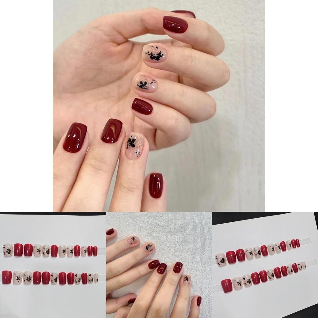 Chinese Style Ink Short Stairs Nail Stickers Factory Direct Sales