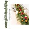 WTEMPO Christmas Wreath Fake Pine Tree Flower Vine for Fence Fireplace Decorations Christmas Indoor Outdoor Decorations Christmas Tree Decorations