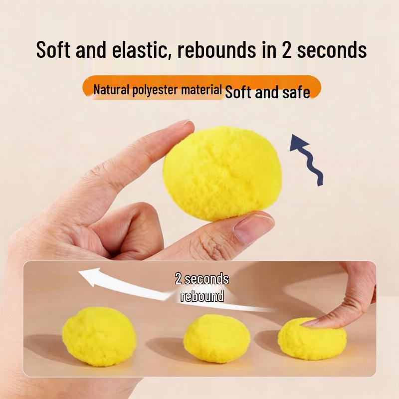 Plush Ball Launcher: Cat Self-Entertainment Toy with 3cm Silent Fur Ball