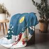 Tuniu Christmas Santa Snowman Print Blanket Sofa Bed Living Room Decorative Throw Blanket