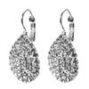 Damen-Ohrstecker, elegant, glänzend, Wassertropfen, Strass, Klauenhaken, Schmuck