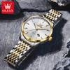 OLEVS Original Quartz Men's Watches Fashion Simple Stainless Steel Strap Waterproof Auto Date Luminous Wrist Watches for Man