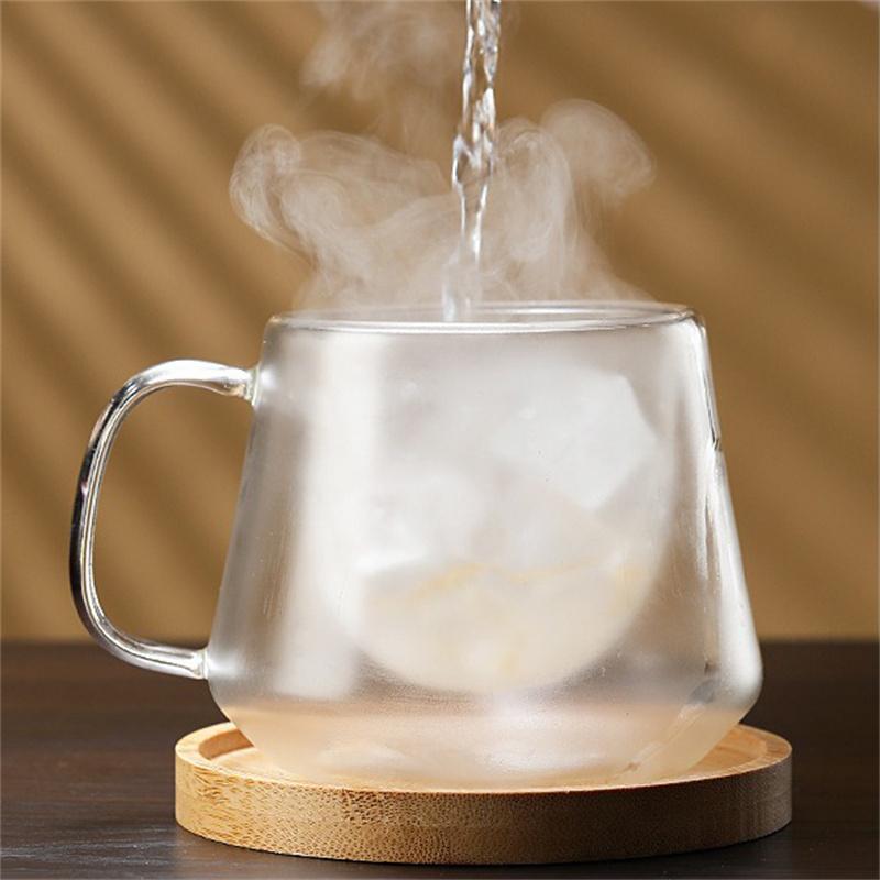 200ML Double Wall Glass Coffee Mug Diamond Shape Transparent Glass cup Heat-resistant Espresso Cup Latte Tea Water Beer Cups