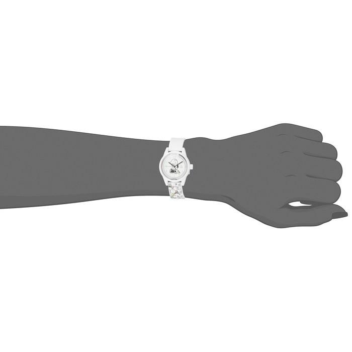 Q&Q SmileSolar Watch Solar Analog Snoopy Waterproof Urethane Band RP01-806 All-Over White