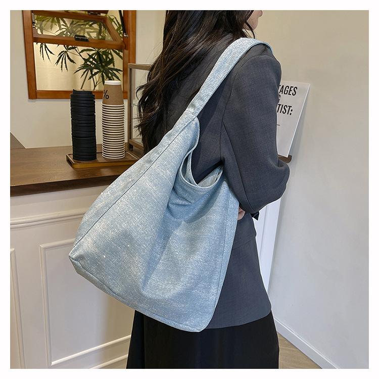Casual Denim Large-capacity Shoulder Tote Bag Women's New Commuter Handbag Denim Shoulder Bag