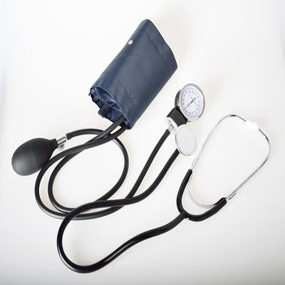 Aneroid Sphygmomanometer And Dual Head Stethoscope Set with Adult Size Blood Pressure Cuff, Calibration Key And Carrying Case