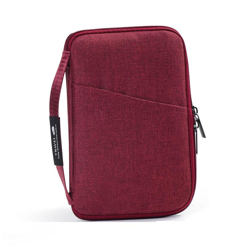 Korean Style Waterproof Passport Bag Multifunctional Document Storage Bag Large Capacity Card Holder Portable Travel Wallet кларет
