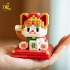 Cute Animal Mini Lucky Cat for Wealth Fortune Micro Model Building Block Cartoon Diamond Pets Bricks Decoration Toys