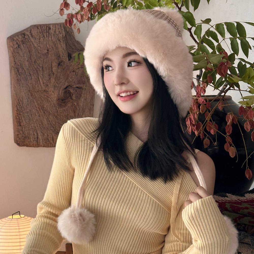 Cute Tiger Ears Ear Protection Caps Winter Warm Winter Warm Hat  Autumn Winter