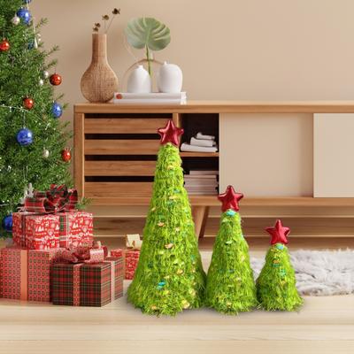 Tischweihnachtsbaum Mini Weihnachtsbaum Dekoration Leuchtende Farbe Realistisch Aussehend Weihnachts-Tischmittelstück Feiertags-Heimdeko