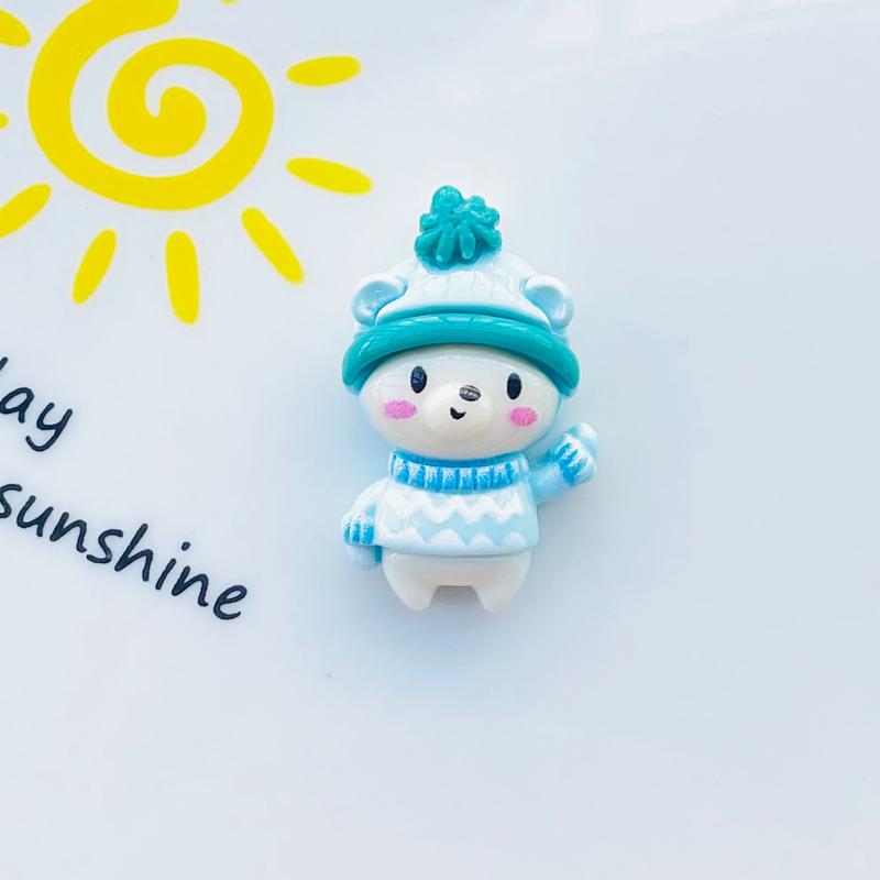 10 Stück Neue Mini Kawaii Weihnachts-Serie Harz Flache Rückseite Cabochons Scrapbook DIY Party Haarspangen Zubehör Dekorieren Basteln A76
