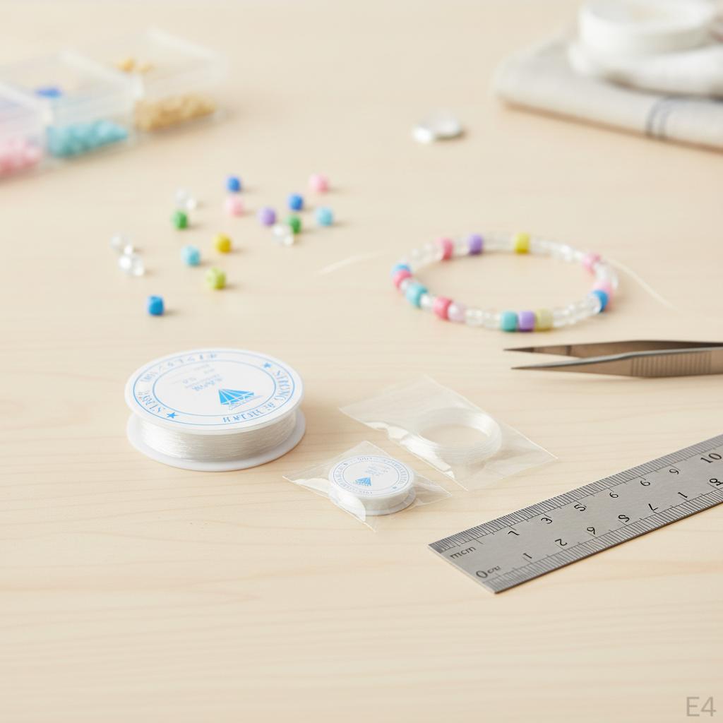 Clear Elastic Beading Thread for DIY Jewelry Making 0.4mm (approx. 10m)
