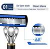 2024 Men's Razor: 12-Pack 6-Layer Blades with Wind Speed Feature