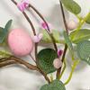 6pcs Artificial Easter Floral Stems Branches With Easter Eggs Berries For Arrangement Centerpiece Wreath Decor
