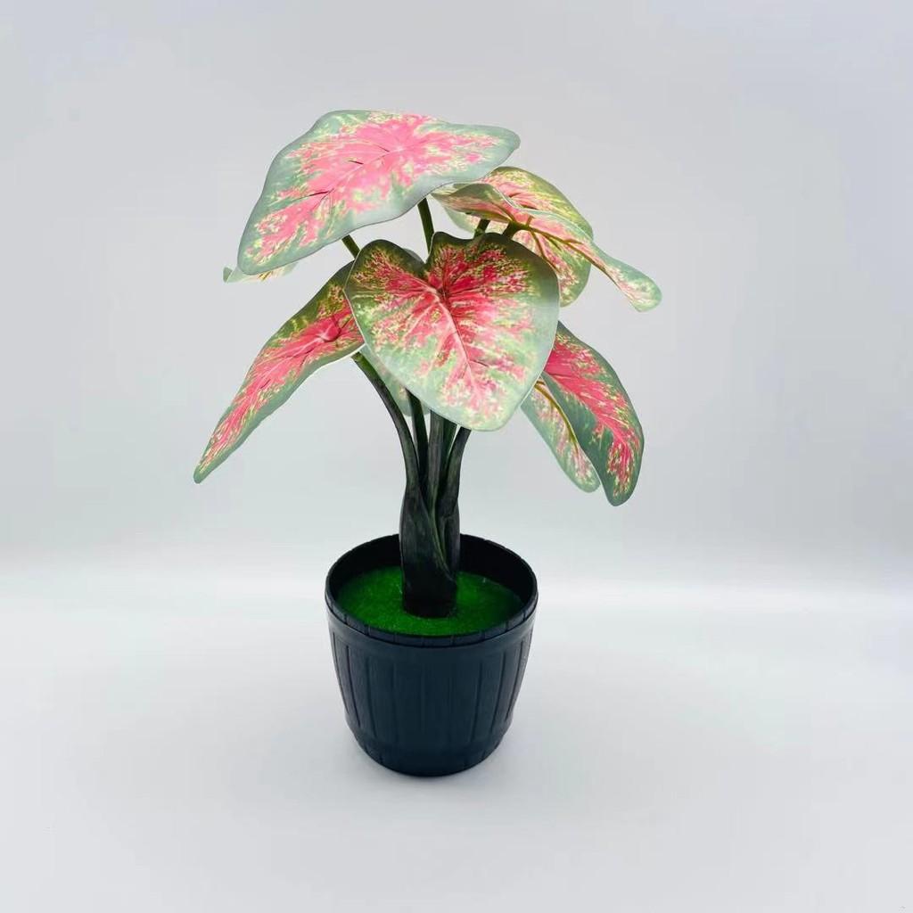 Leaf Taro Simulation Monstera Deliciosa Artificial Plant Bonsai Decor Indoor
