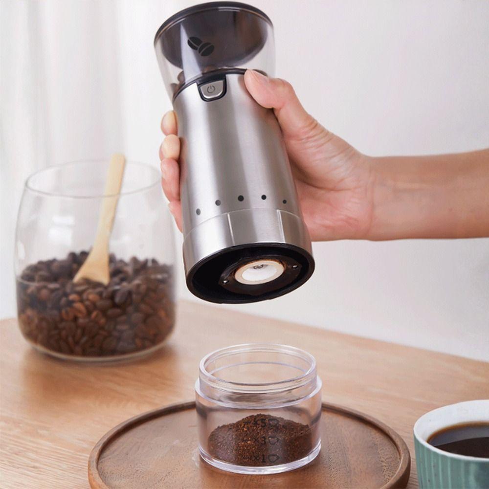 Automatic Portable Electric Coffee Grinder Adjustable Burr Coffee Bean Grinding Machine Home