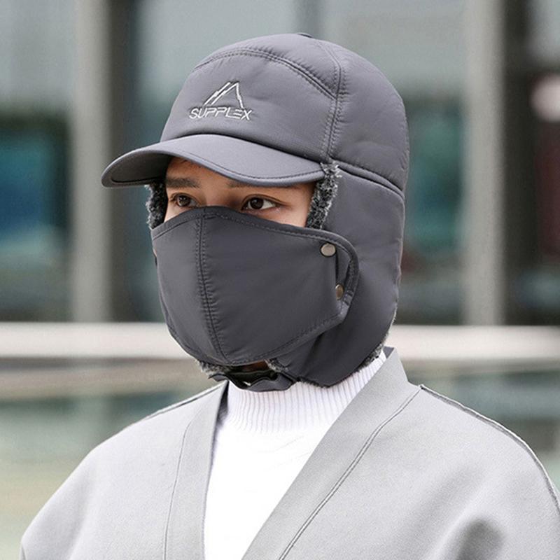Winter Warm Thicken Faux Fur Bomber Hat Ear Flap Cap Ski Thermal Bonnets Caps