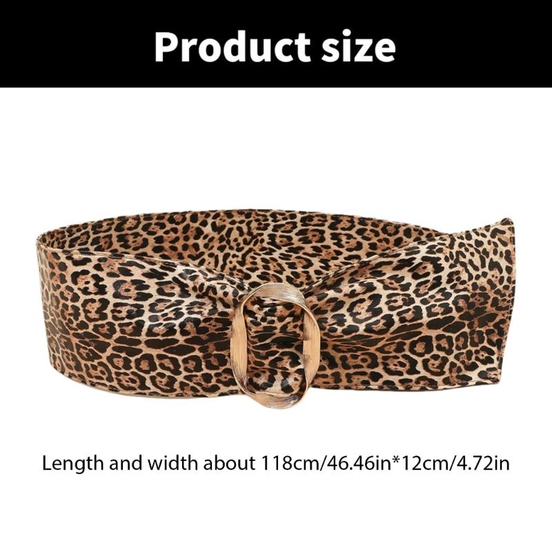 Fashion Belt for Women Girl Stylish Leopard Belt for Sweater Dress Eye Catching Waiststrap Date Night Formal Waiststrap