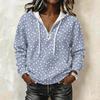 Women's Vintage Print Hoodie Long Sleeve Pullover with - Casual Sweatshirt