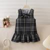 Girls' Outfit Spring and Autumn New Style Little  Style Plaid Skirt Baby Outfit Skirt Children's Two-Piece Set