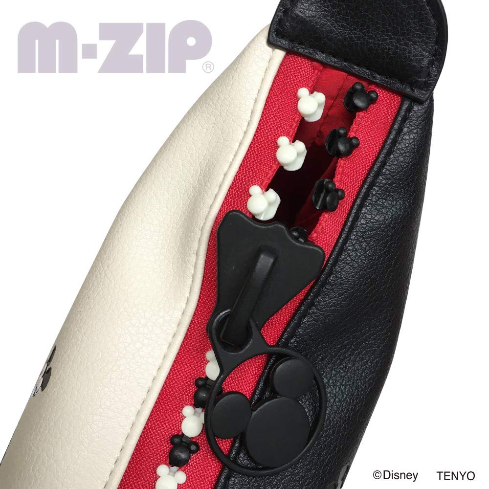 Tenyo Disney Mickey Mouse Pencil Case, M-ZIP, Red, DMZ-401