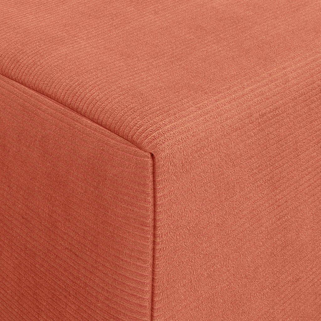 Folding Sofa Bed Red Orange 200 X 70 X 15 Cm Corduroy Fabric