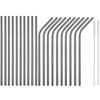 20Pcs Colorful Reusable Metal Straws Set with Cleaner Brush Stainless Steel Drinking Straw Milk Drinkware Bar Party Accessory