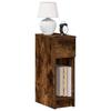VidaXL Bedside Table with Drawer Smoked Oak 20x36x60 Cm, Side Table, Nightstand, Side Table for the Bedroom, 858703