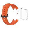For Redmi Watch 2 Lite Silicone Strap+Case Watchband With Black/Same Color Buckle Wristband and Transparent Watch Shell