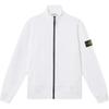 Solid Color Badge Zip Stand Collar Long Sleeve Sweatshirt Men Sweatshirts White K1S156100643S0051V0001