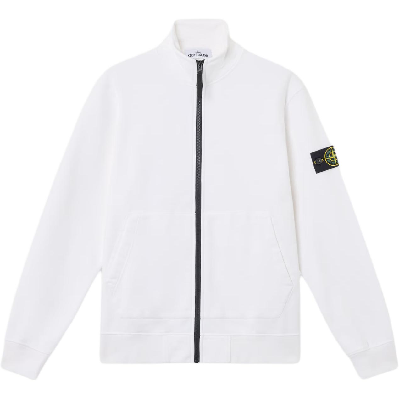 Stone Island Solid Color Badge Zip