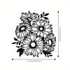 Bohemian Metal Chrysanthemum Wall Art, Outdoor Garden Patio Decor, Iron Sculpture for Living Room Balcony Fence