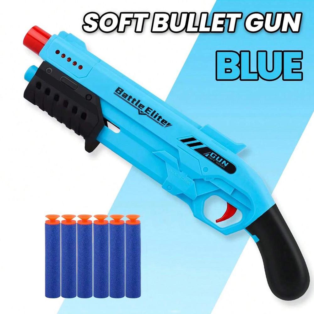 Outdoor Durable Soft Bullet Blaster Manual Foam Dart Launcher Battle Toy,Play Gun for Boys & Girls,Halloween&Christmas Gitfs