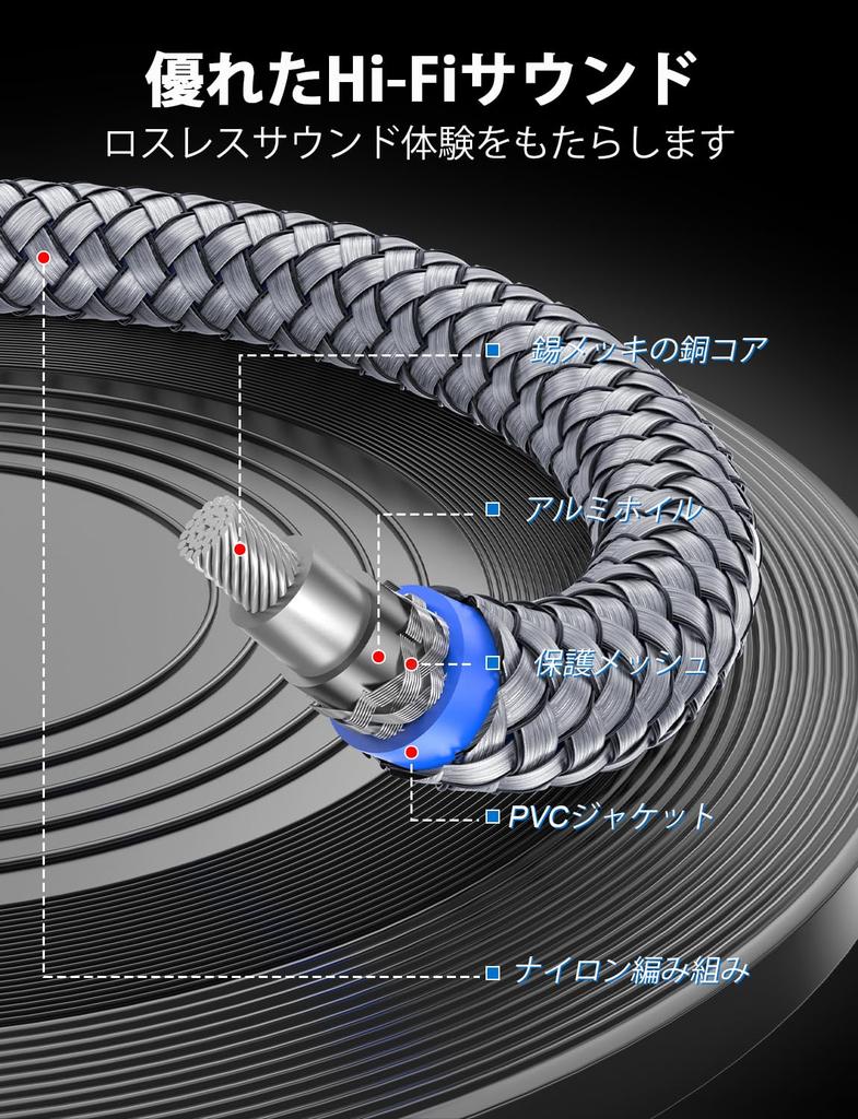 SOUNDFAM 90 Grad Cinch-Kabel Subwoofer-Kabel Rechtwinklig Digitales Koaxial-Cinch-Kabel Stecker auf Stecker Video-Audio-Kabel Vergoldeter Stecker für Zuhause Grau