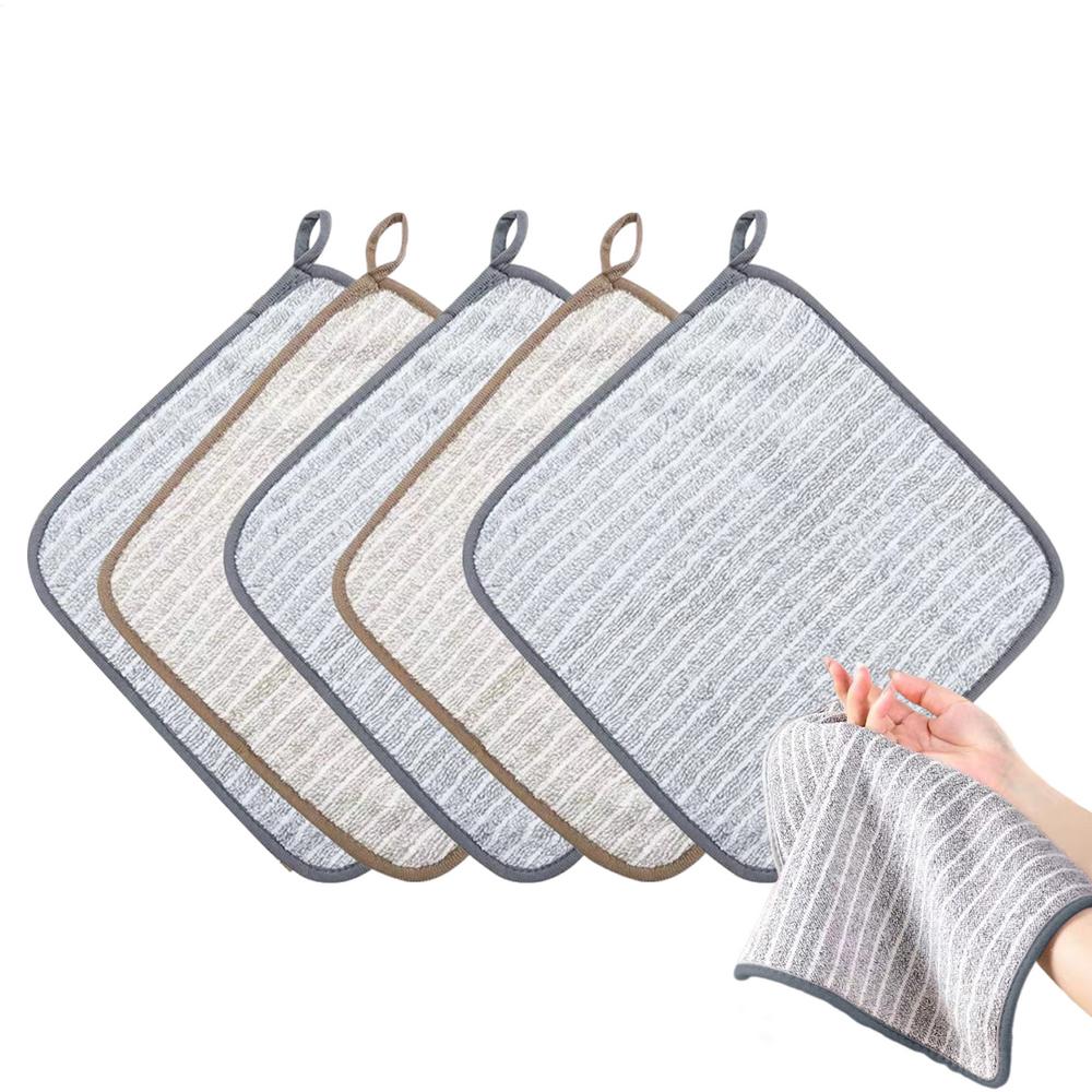 Dish Rags 5x Dish Cloths For Drying Dishes Powerful Dish Towels For Washing Dishes Soft Absorbent Quick Drying Dish Towels For