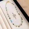 French Retro Pearl Beaded Necklace With Geometric Design For Elegant Women