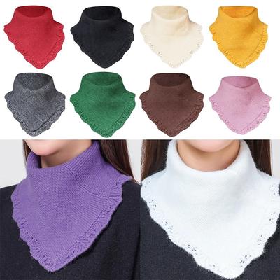 Abnehmbarer Strick-Falschkragen Nackenwärmer Gestrickter Rollkragen Neues Dreieckstuch Damen