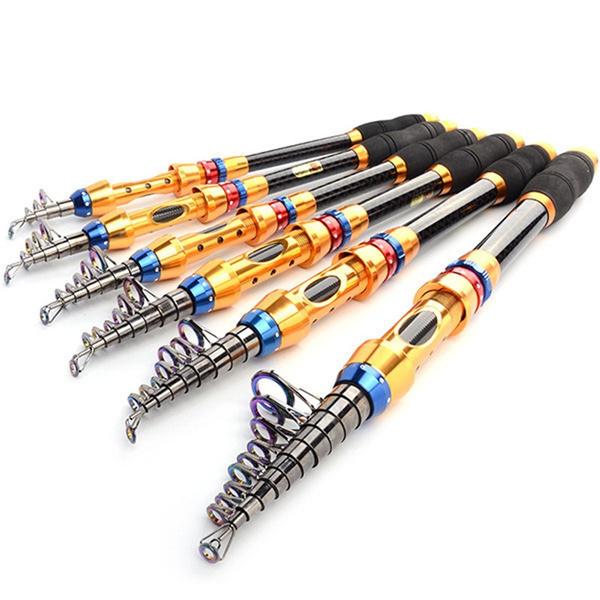 Nuova Canna da Pesca Casting per Pesca in Mare a Lunga Distanza in Fibra di Carbonio 2.4-3.6m Potenza Super Rigida Canna da Pesca Telescopica a Mano Esca per Carpa Canna da Pesca Spinning per Mare Attrezzatura da Pesca